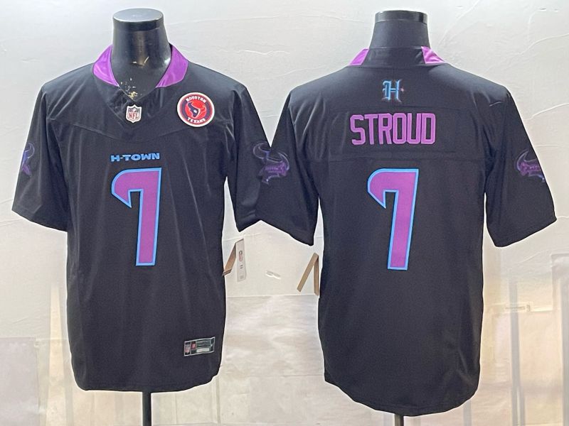 Men Houston Texans #7 Stroud Black 4th generations 2026 Nike Limited NFL Jersey style 2